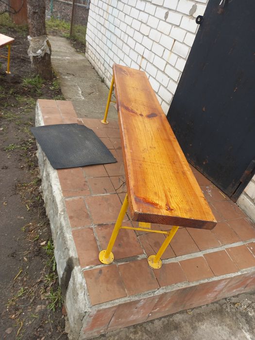 Лавочка дерев яна на дачу 162 см