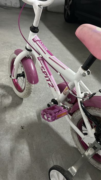 Bicicleta com rodinhas roda 12 menina