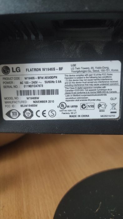 Монітор LG Flatron W1946s
