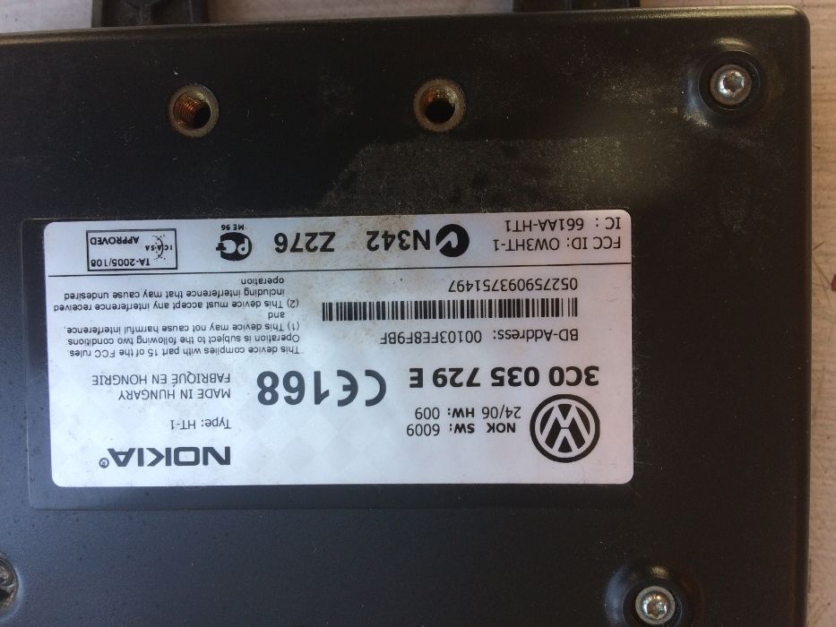 Moduł telefonu bluetooth Passat B6