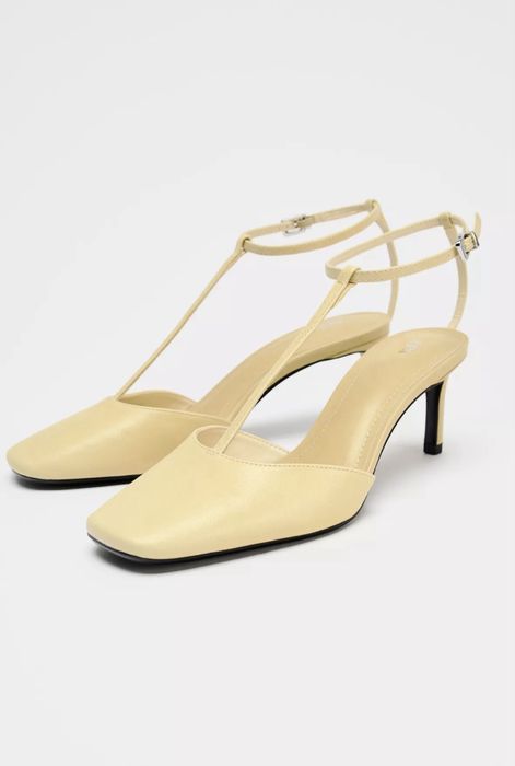 Туфлі шкіряні Zara вершкове масло