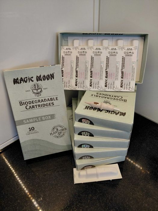 Kartridże do tatuażu Magic Moon Biodegradable MIX – Zestaw 6 opakowań (60 szt.)