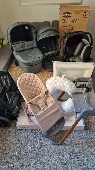 Carrinho 3 em 1 + Base Isofix + Chicco Lullaglide + OFERTAS