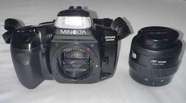 Maquina Fotográfica Analógica Minolta Dynax300si + Lente 35/70