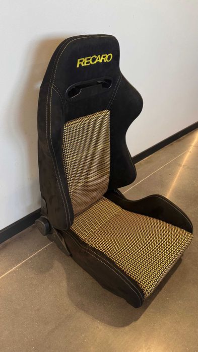 Baquer tipo Recaro Preta e Amarela