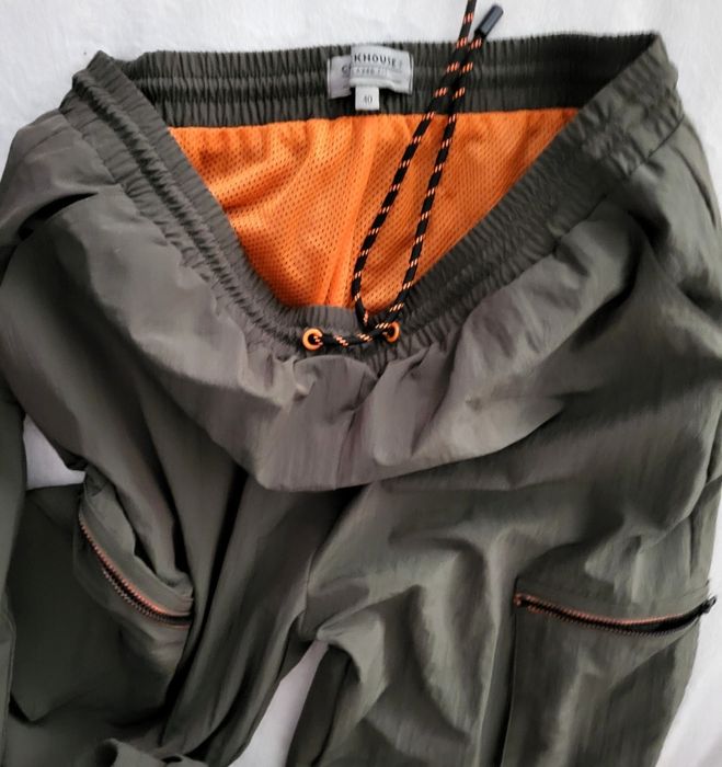 OKAZJA stylowe spodnie ortalionowe bojówki dresowe 40 l 42 xl 38