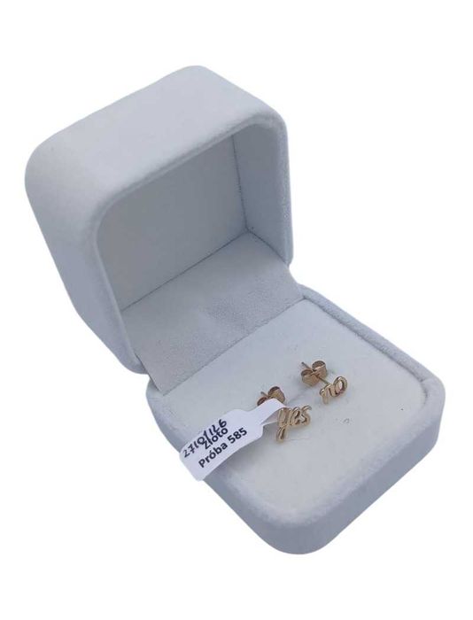 Złote kolczyki 585p (14k) / 0,48g