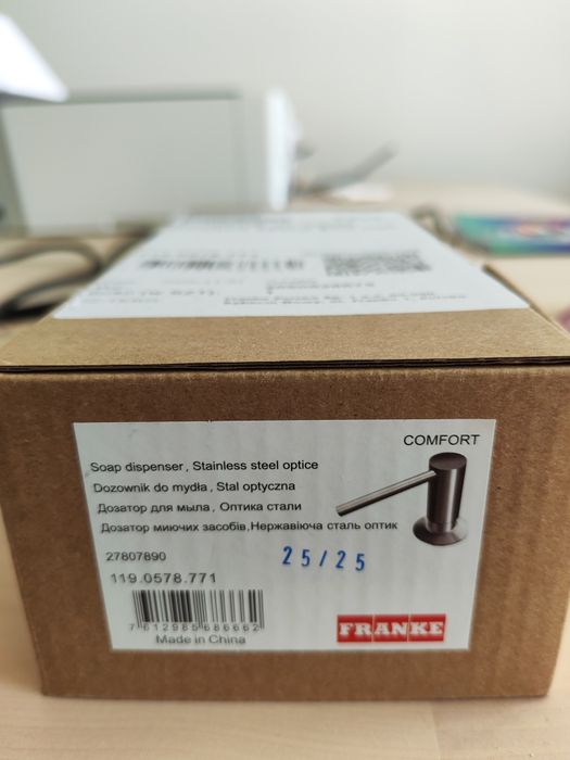 Dozownik do mydła FRANKE Comfort 119.0578.771 Stal optyczna