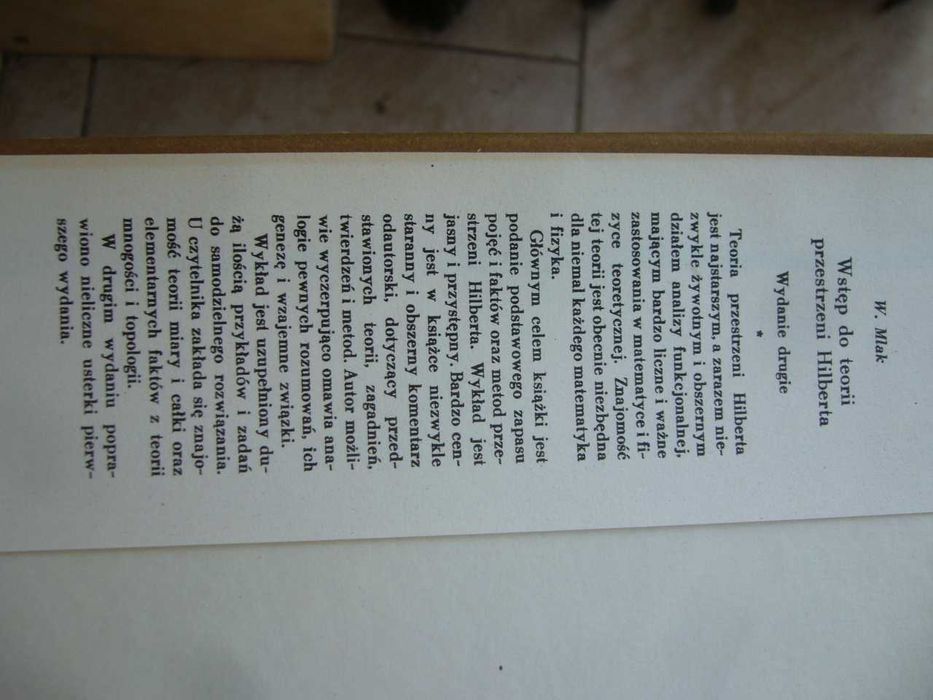 Wstęp do teorii przestrzeni Hilberta - Włodzimierz Mlak