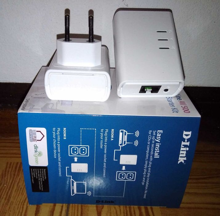 internet pela tomada elétrica - Kit 2x powerline D-Link 500 +cobertura64564056522881120