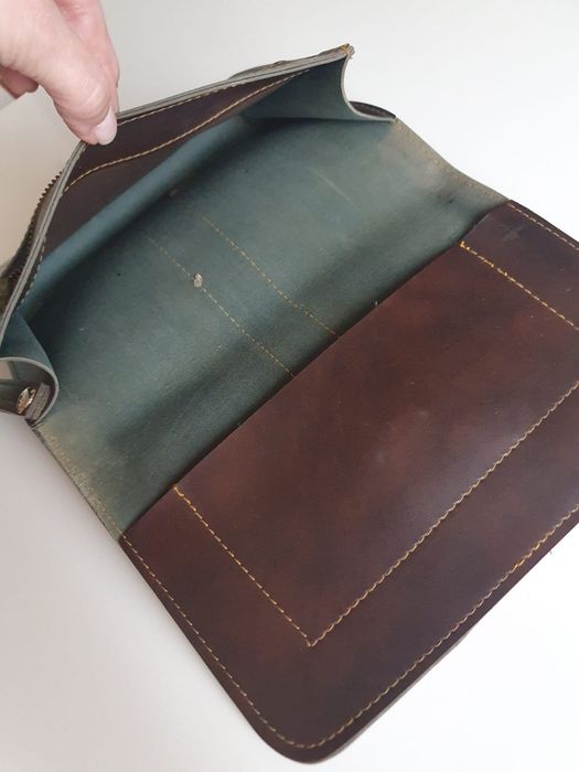 Vintage męska skórzana saszetka