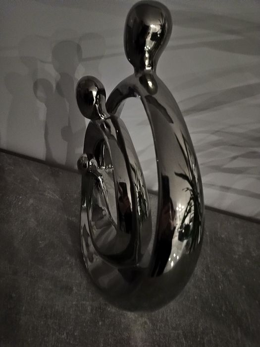 Nowa srebrna duża figurka Rodzina