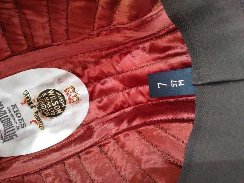 Kapelusz Joseph Wilson & sons Ltd London, wełniany z piórami