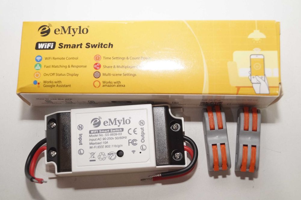 EMYLO Bezprzewodowy przełącznik światła Smart Life Switch WiFi Alexa