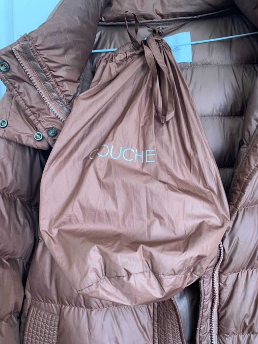 Blusão El Corte Inglés Couchel, acolchoado, comprido, liso bege