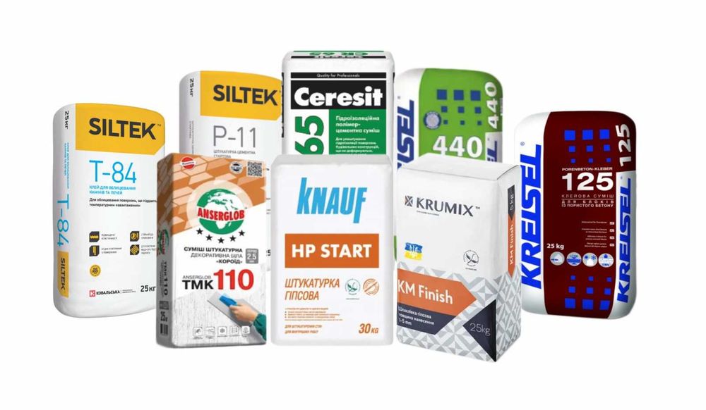 KRUMIX KM-75 МП-75, Шпаклевки, Штукатурки , Клея, SILTEK, Knauf. Акции