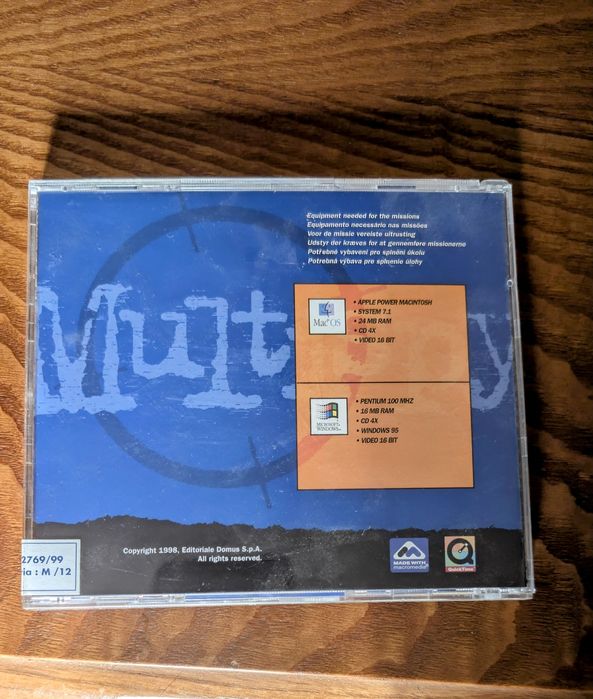 CD ROM Promotional Fiat Multipla 'Multispy' 1998