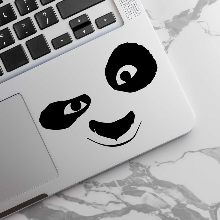 Naklejka OCZY PANDY - 14x10cm - na telefon, laptop, samochód