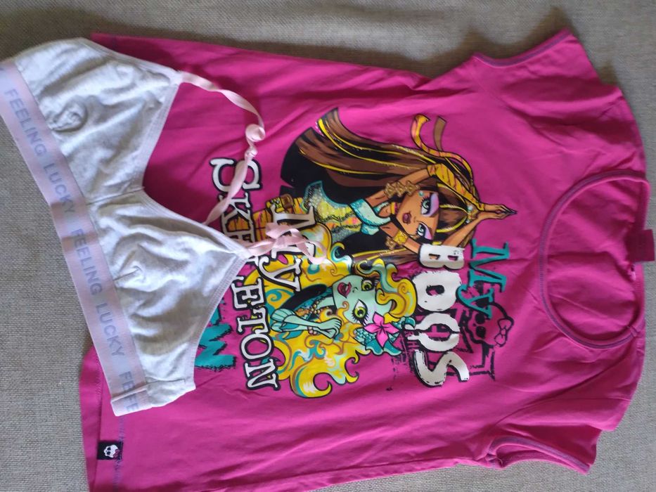 paka ubranek 158-164 bluza bluzki getry 9 sztuk monster high C&A nowe