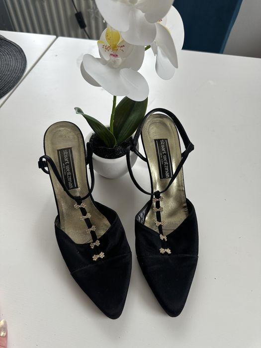 LUKSUS Stuart Weitzman NY | Satyna & Złoto | Rozmiar 39 | Stan Idealny