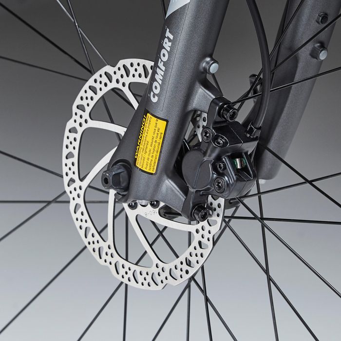 BICICLETA DE TREKKING RIVERSIDE 900 CINZA VERDE ÁGUA