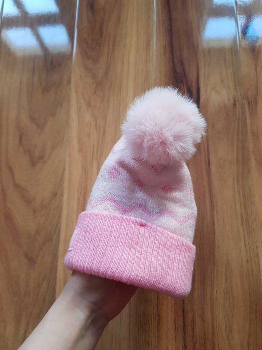 Różowa czapka  i rękawiczki Myszka Minnie Disney 12-24 miesięcy