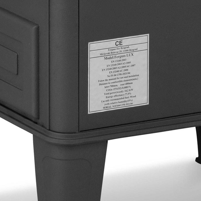 Piec koza kominek żeliwny FERGUSS LUX/MAGMA  10,2kW EkoProjekt 2022