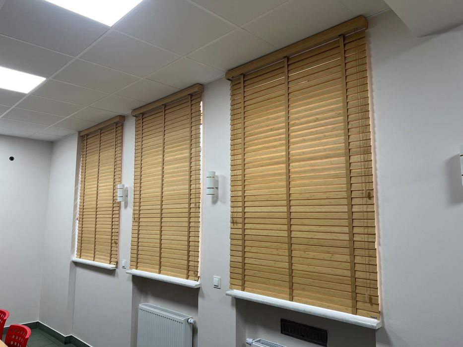 ŻALUZJE DREWNIANE BASSWOOD 25mm lub 50 mm Na wymiar. Wrocław