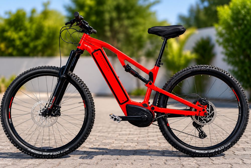 Bicicleta BTT Elétrica como nova  Suspensão Total 29” E-EXPL 520 S – Vermelho Vivo