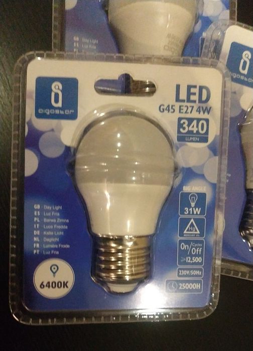 Lâmpada LED E27 4w 6400K 360º 340Lm (NOVO)