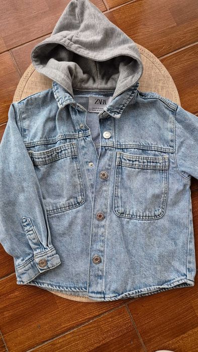 Джинсовка zara р. 104-110  р. 4-5 джинсова сорочка джинсовая курточка