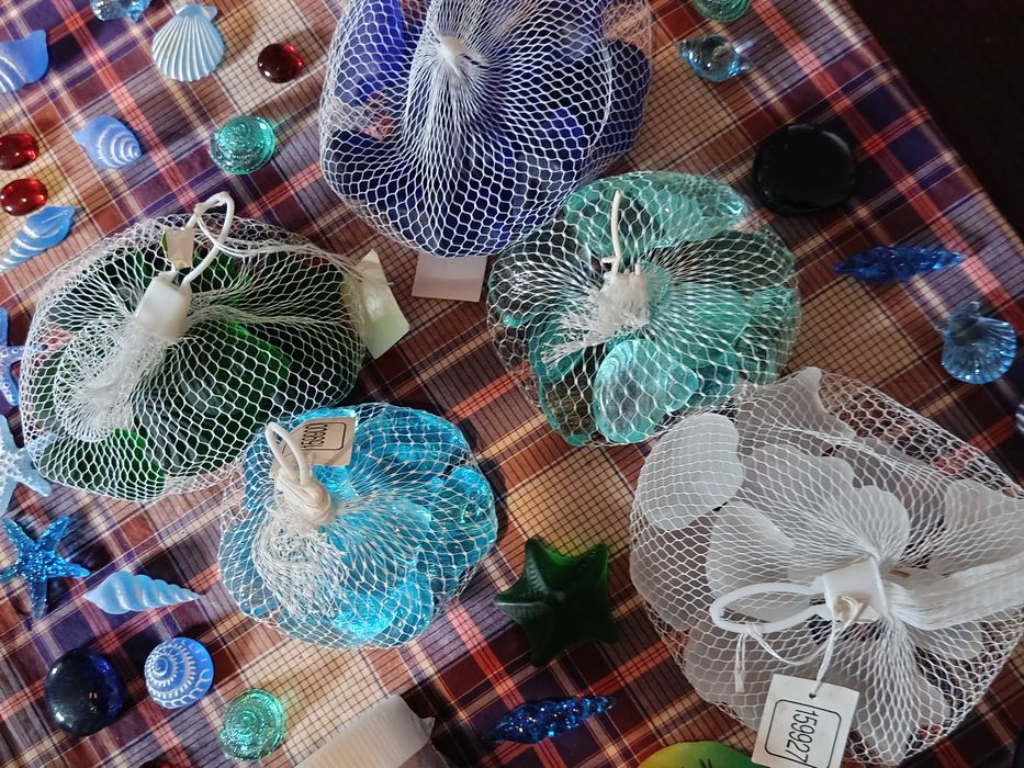 Peças decorativas vidro para vasos aquarios frascos jarras motivo mar
