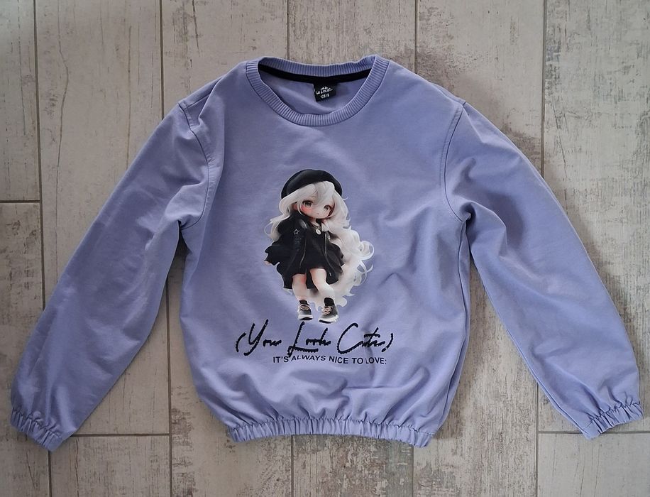 Zestaw mini paka ubrań spodnie bluza r. 128
