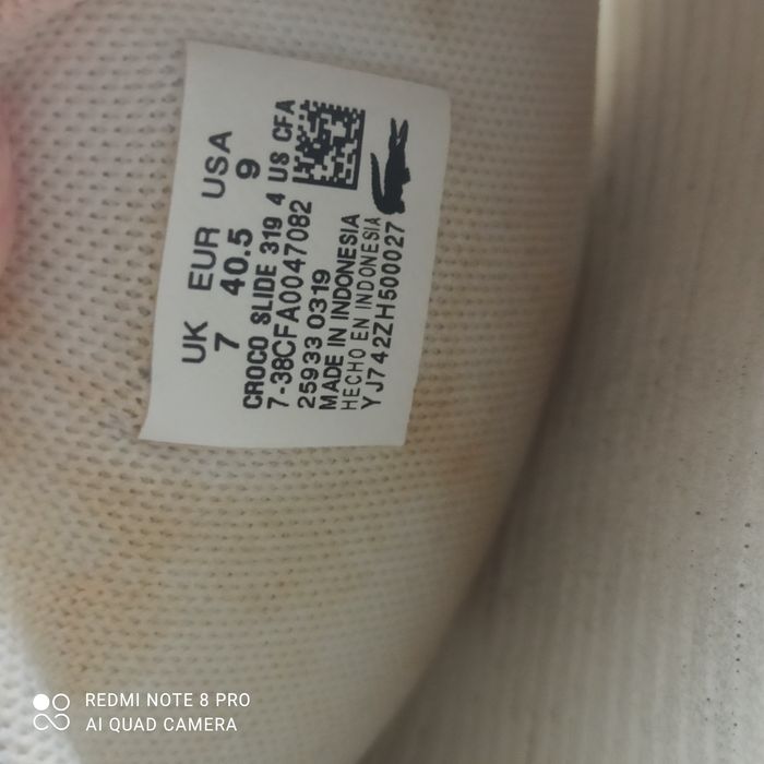 Klapki Lacoste z krokodylkiemm