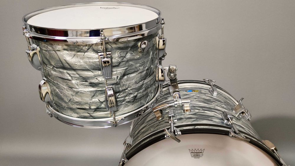 Ludwig Super Classic Maple USA vintage 70s–22/13/16 Sky Blue Pearl –Blue/Olive Badge