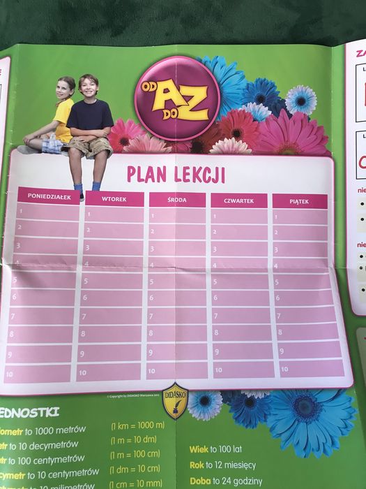 Duży plan lekcji wydawnictwo Od A do Z