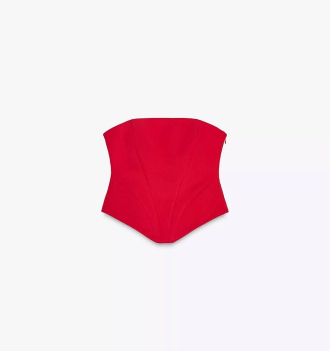 Червоний топ корсет zara