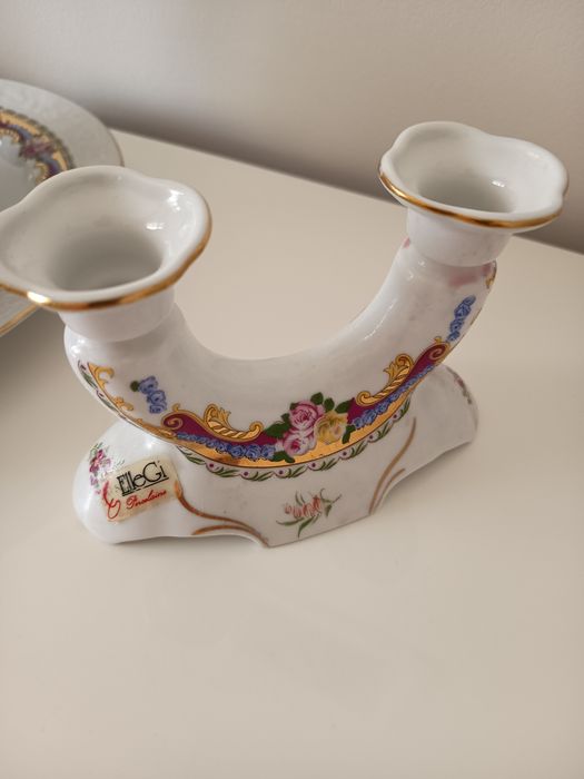 Peças de Limoges - terrina com prato e dois candelabros