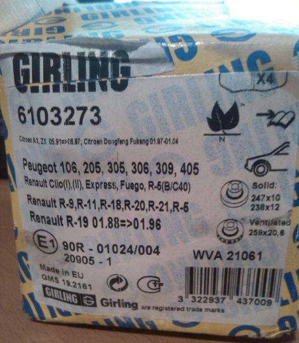 Pastilhas de Travão