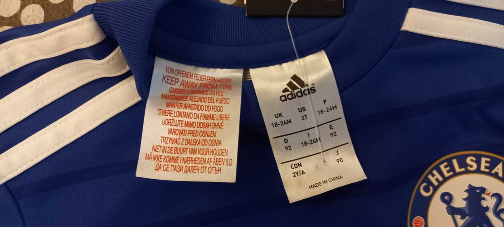 camisola + calções CHELSEA para criança, ORIGINAL adidas NOVO