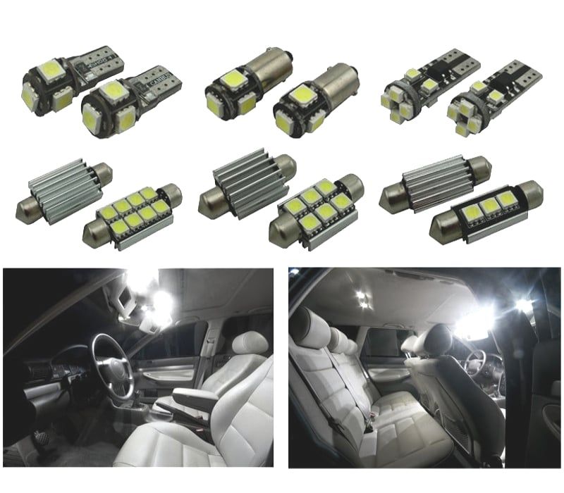 KIT 18 LAMPADAS LED INTERIOR AUDI A4 S4 B5 AVANT WAGON 96-01