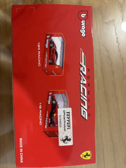 Miniatura Ferrari F1 Bburago – Formula Racing (Oficial Ferrari – Selada / Nunca Usada)