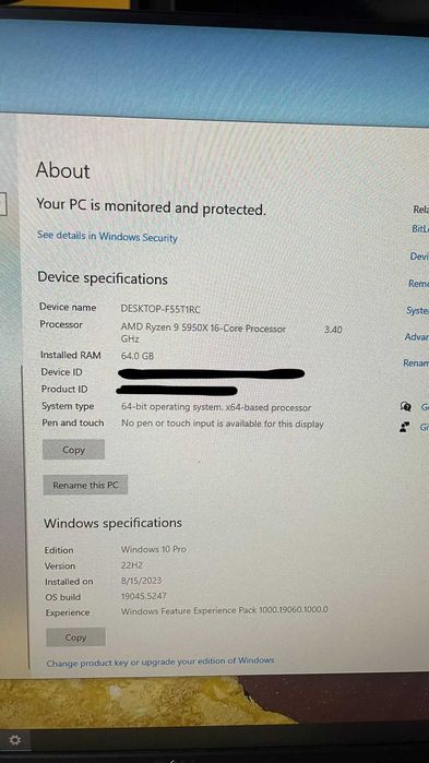 Computador AMD Ryzen 9 5950X RAM: 64 GB DDR4 GPU: Nvidia Quadro P6000 24 GB