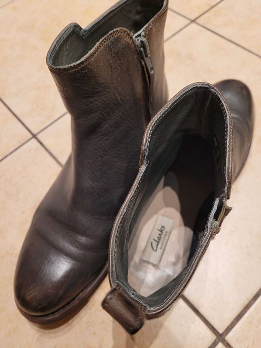 Botki skórzane nieocieplone r. 39 Clarks