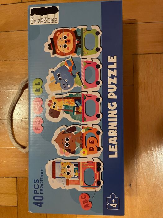 NOWE Puzzle ALFABET, dinozaury czuczu i książeczki 3+