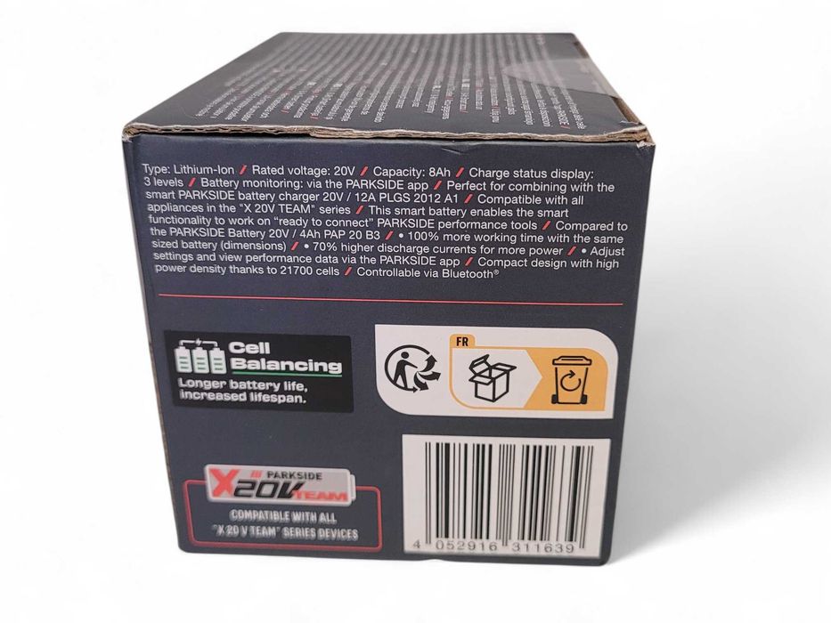 Akumulator Li-Ion Parkside 20 V 8 Ah PAPS 208 A1