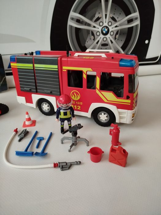 Playmobil. Пожарная машина звук, свет, катер, пожарники, лодка