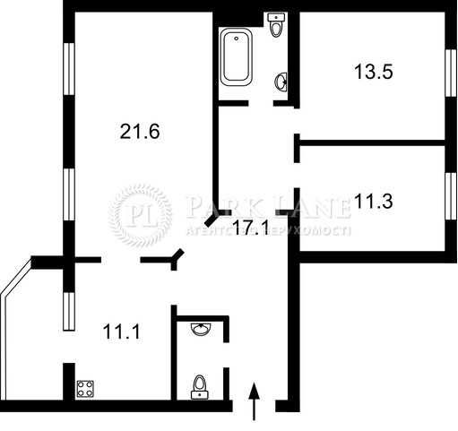 3-комнатная квартира по адресу ул. Драгоманова (площадь 82 м²) - Atlanta.ua - фото 3