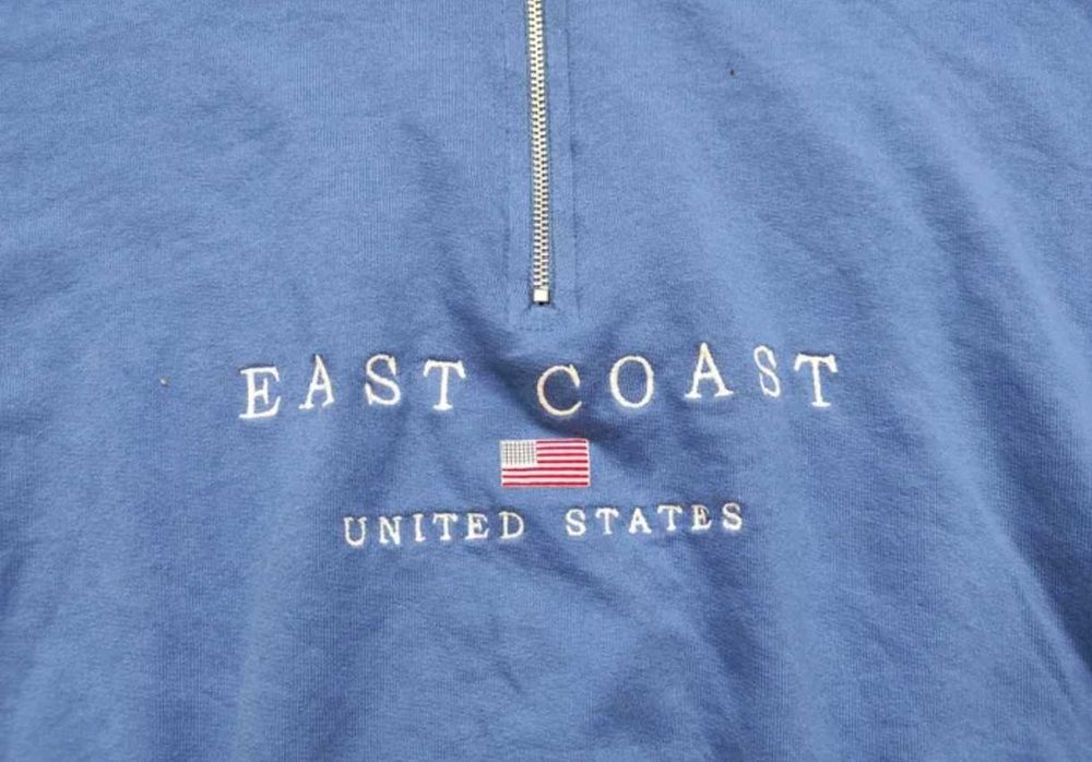 Niebieska bluza z zamkiem New look