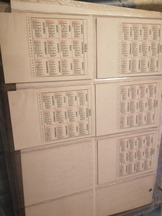 Calendários de bolso (1984)